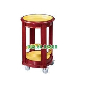 Bán Kệ để rượu bằng gỗ có bánh xe